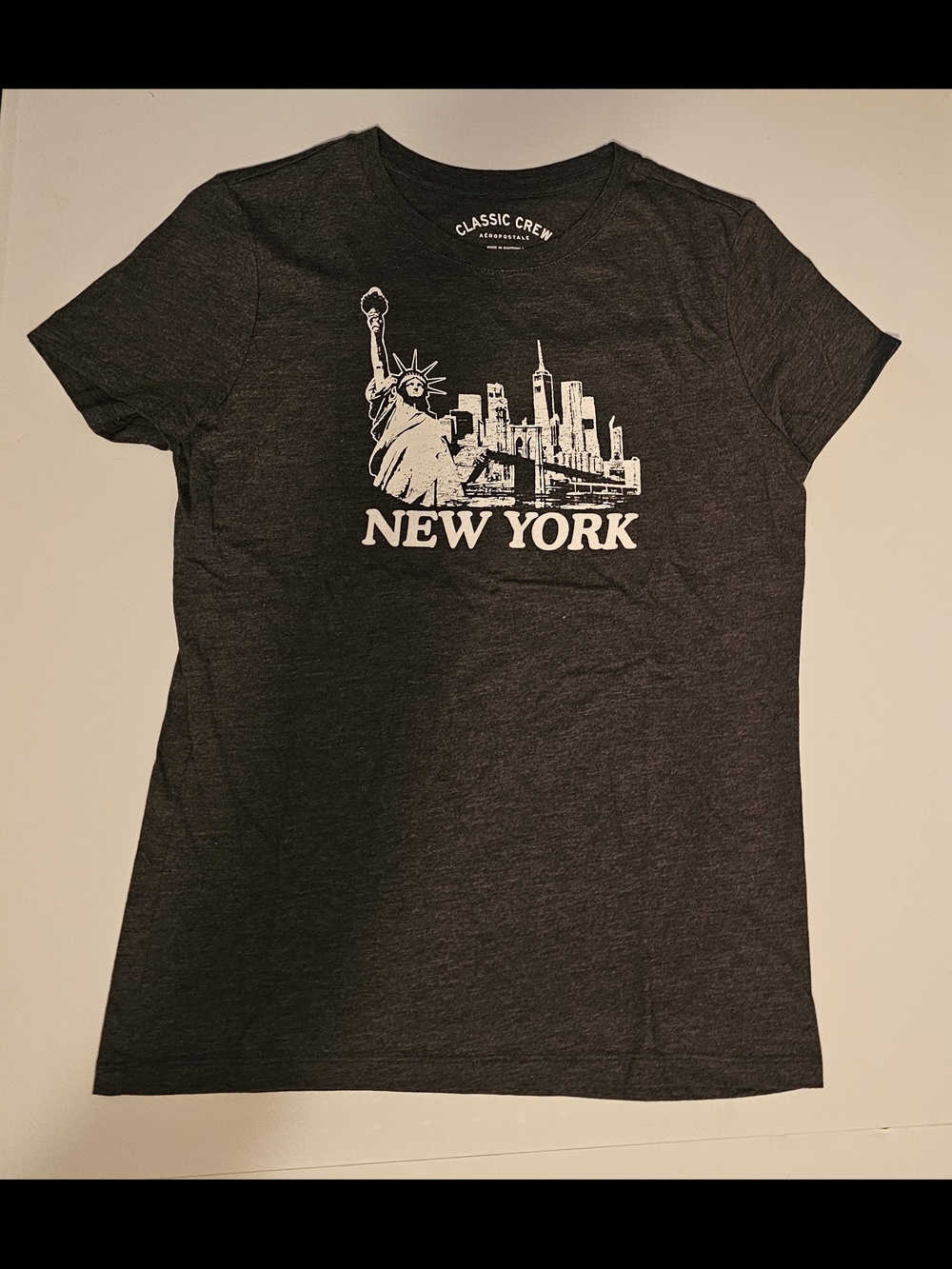 Aeropostale Charcoal New York Skyline Tee